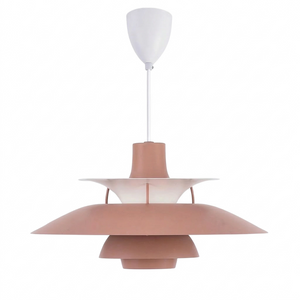 Multi-Tier Saucer Pendant Lamp - Saturated Terracotta Brick Red Timeless Palette SKU | HoaiLamp