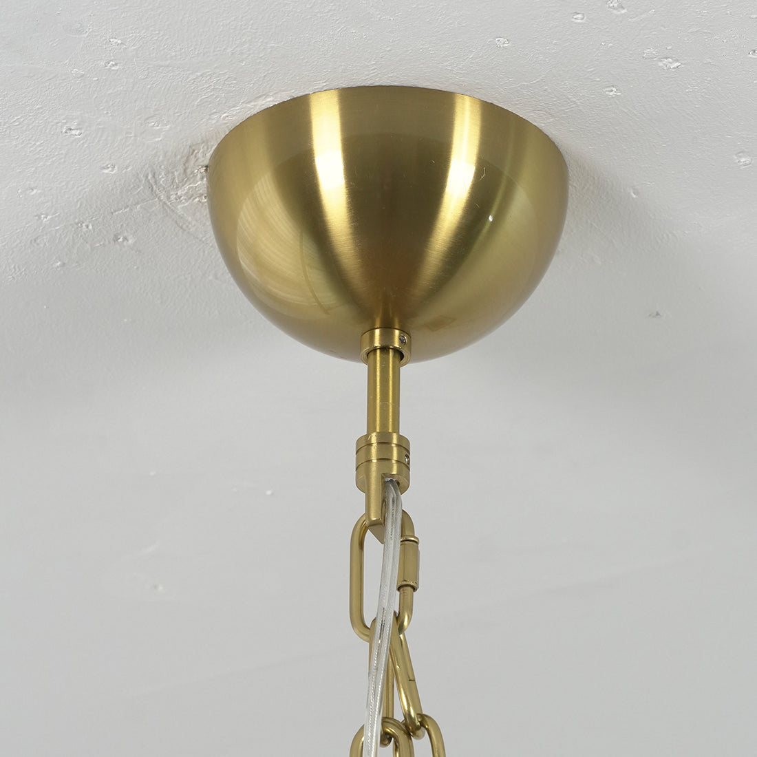 Murano Style Amber Glass Tiered Chandelier - Studio Ceiling Canopy Gold Chain Specification | HoaiLamp