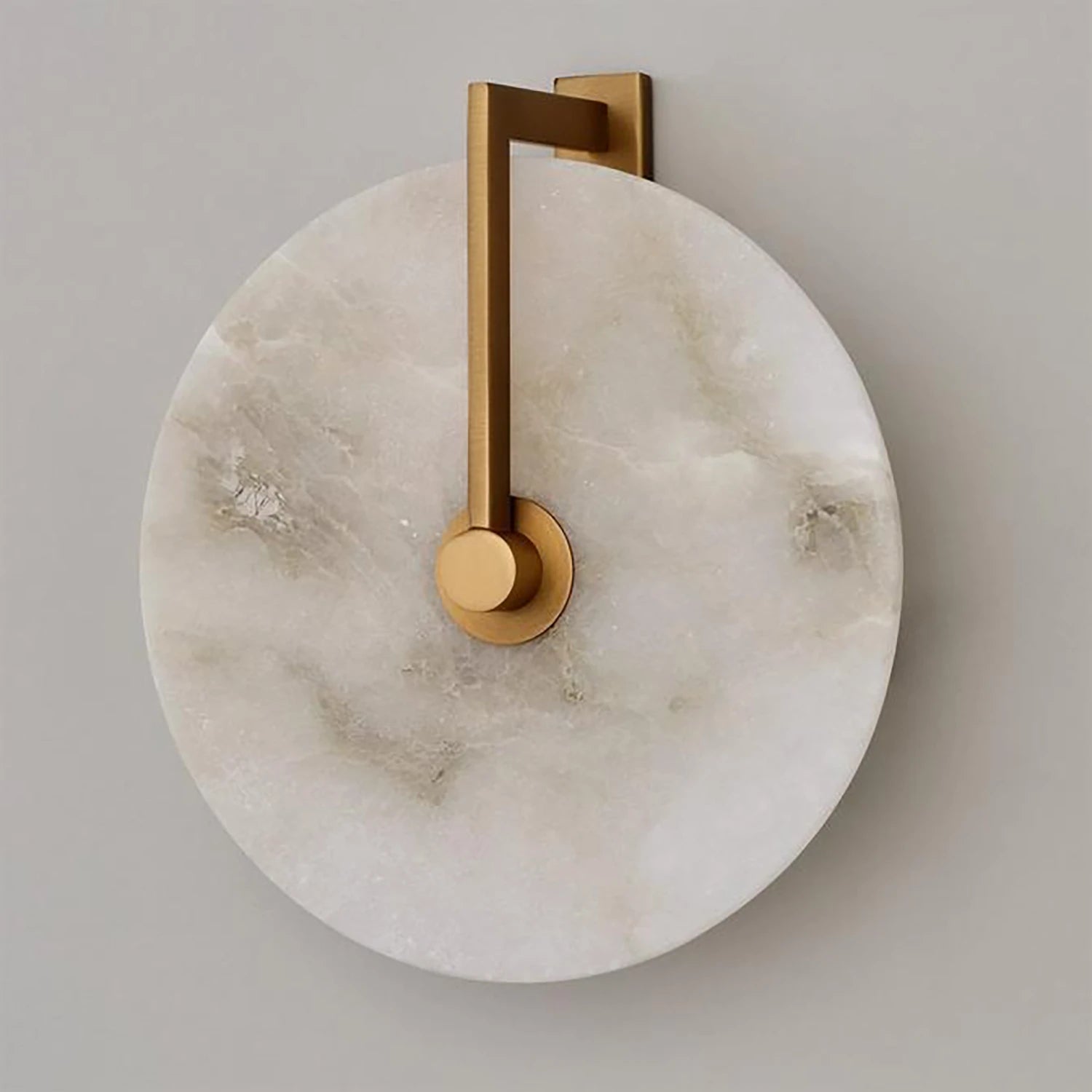 Natural Alabaster Disc LED Wall Sconce - Ultra Modern Surface Mount | HoaiLamp
