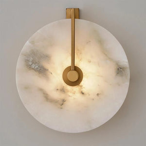 Natural Alabaster Disc LED Wall Natural Alabaster Disc LED Wall Sconce - Industrial Loft Texture Piece | HoaiLamp