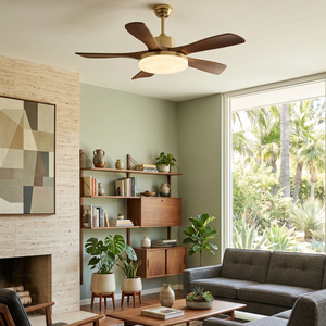 Nova Breeze Ceiling Fan Light - Contemporary Living Room Decor with Warm Ambient Lighting | HoaiLamp