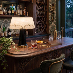 Nuvola Alabaster Table Lamp - Reception Counter Setting | HoaiLamp