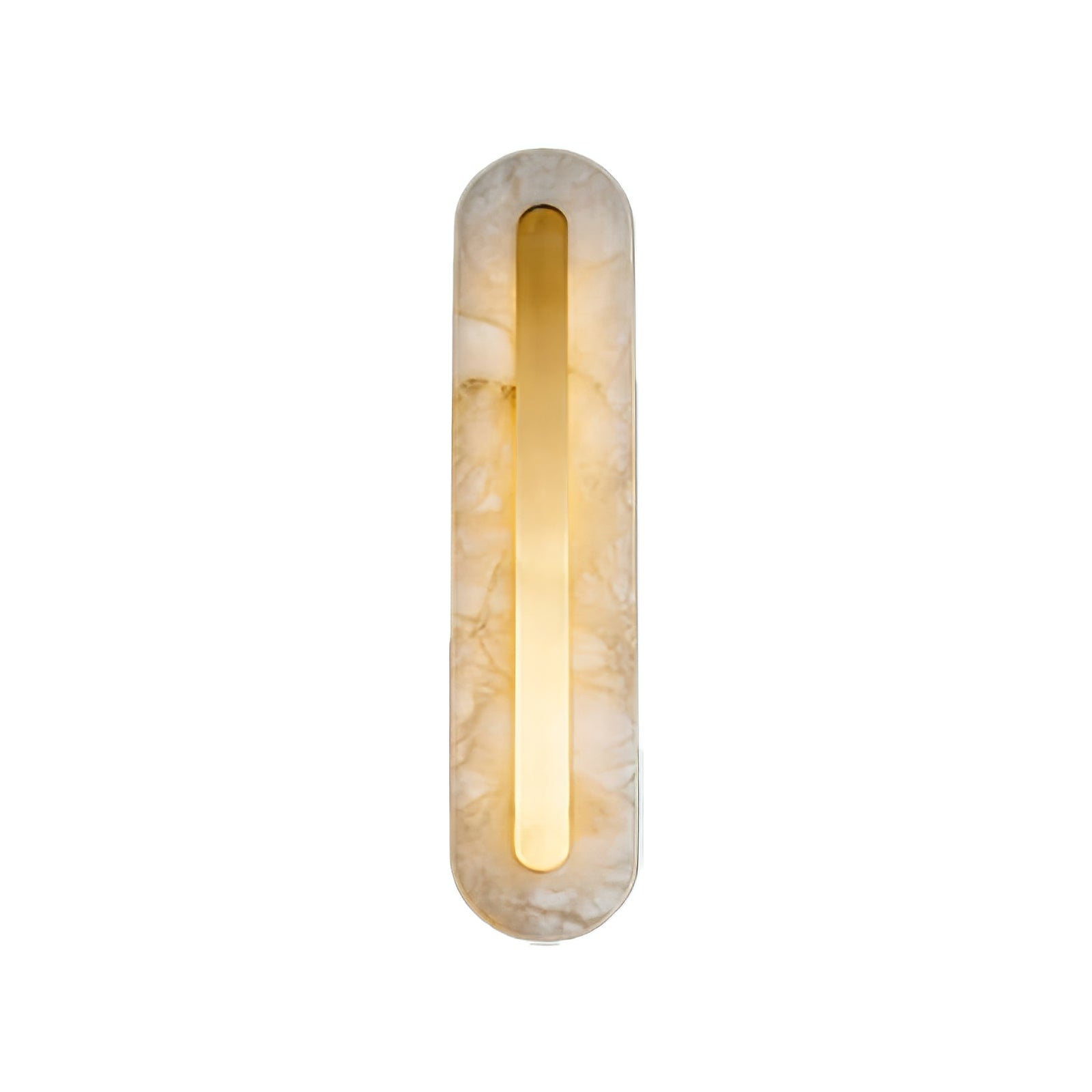 Oblong & Rectangular Alabaster Wall Sconces - Soft Rounded Capsule Shape | HoaiLamp