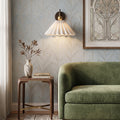 Odette Pleated Linen Wall Sconce