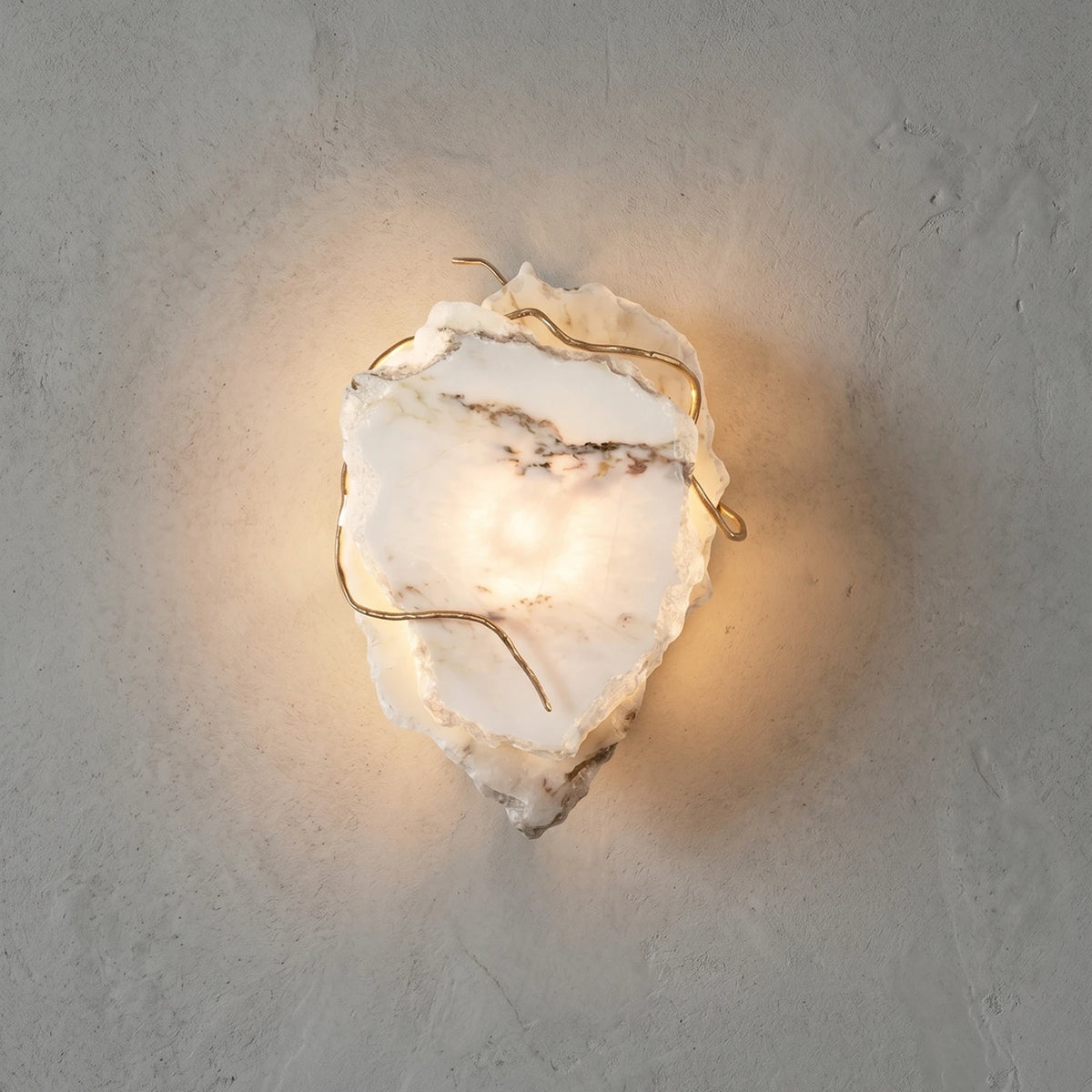 Origen Hadean Wall Lamp - Natural Stone Texture Illuminated Glow | HoaiLamp