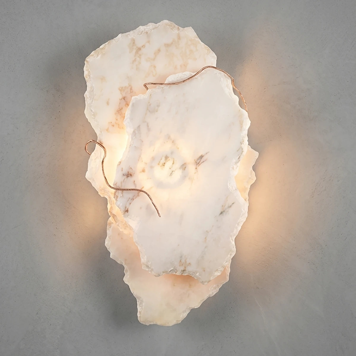 Origen Hadean Wall Lamp - Statement Stone Sconce Illuminated Glow | HoaiLamp