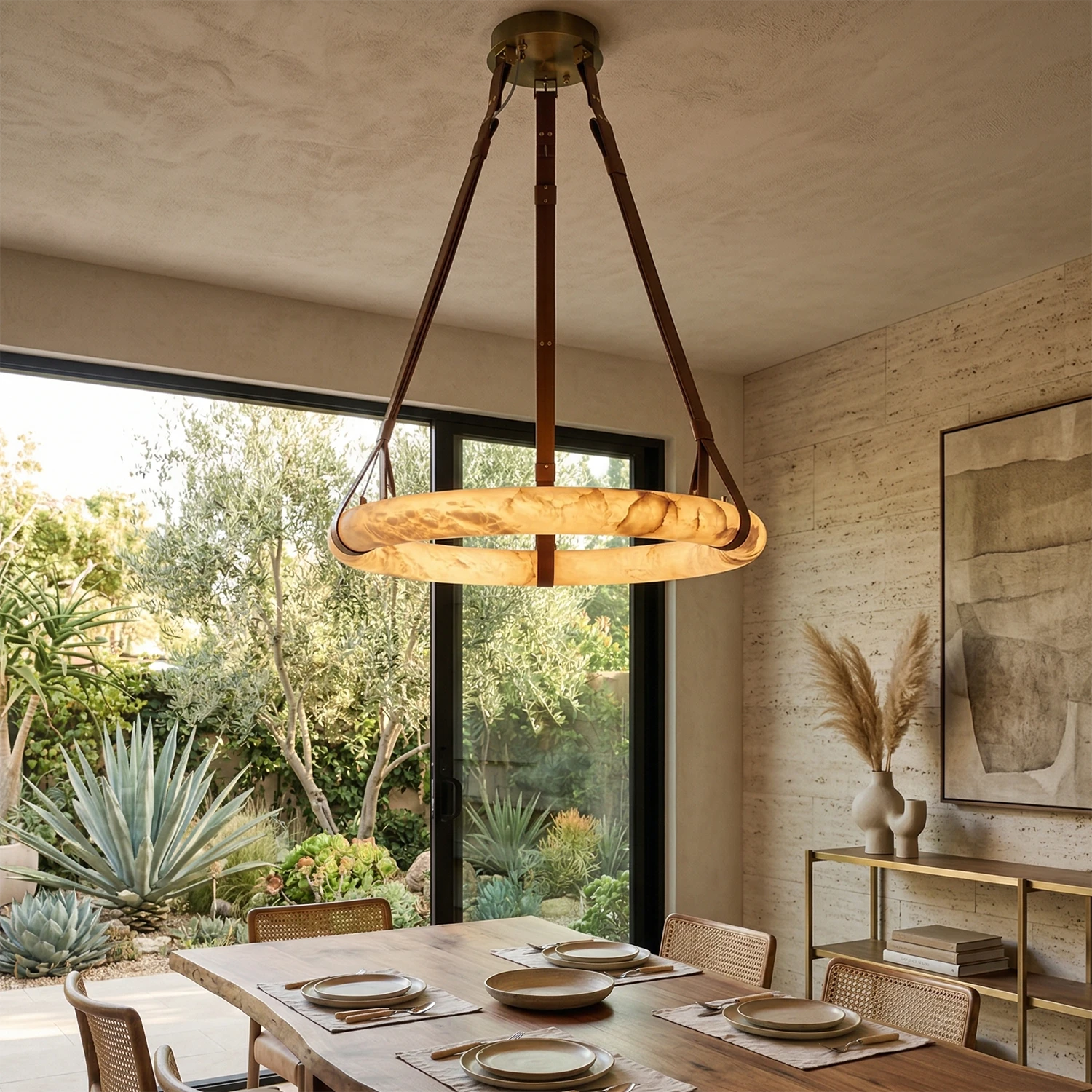 Oslo Alabaster Pendant - Zen Dining Space | HoaiLamp