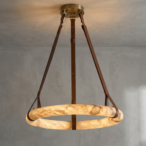 Oslo Alabaster Pendant - Luxurious Symmetrical Glow | HoaiLamp