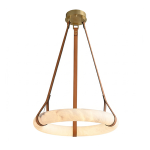 Oslo Alabaster Pendant - Classic Neutral Ring Profile | HoaiLamp