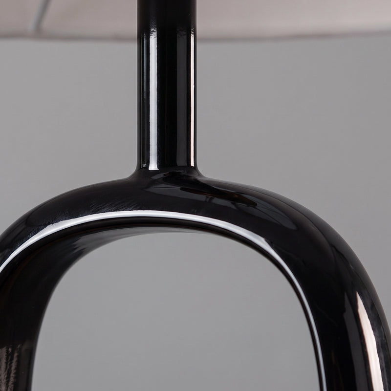 Sculptural Gloss Black Brass Frame