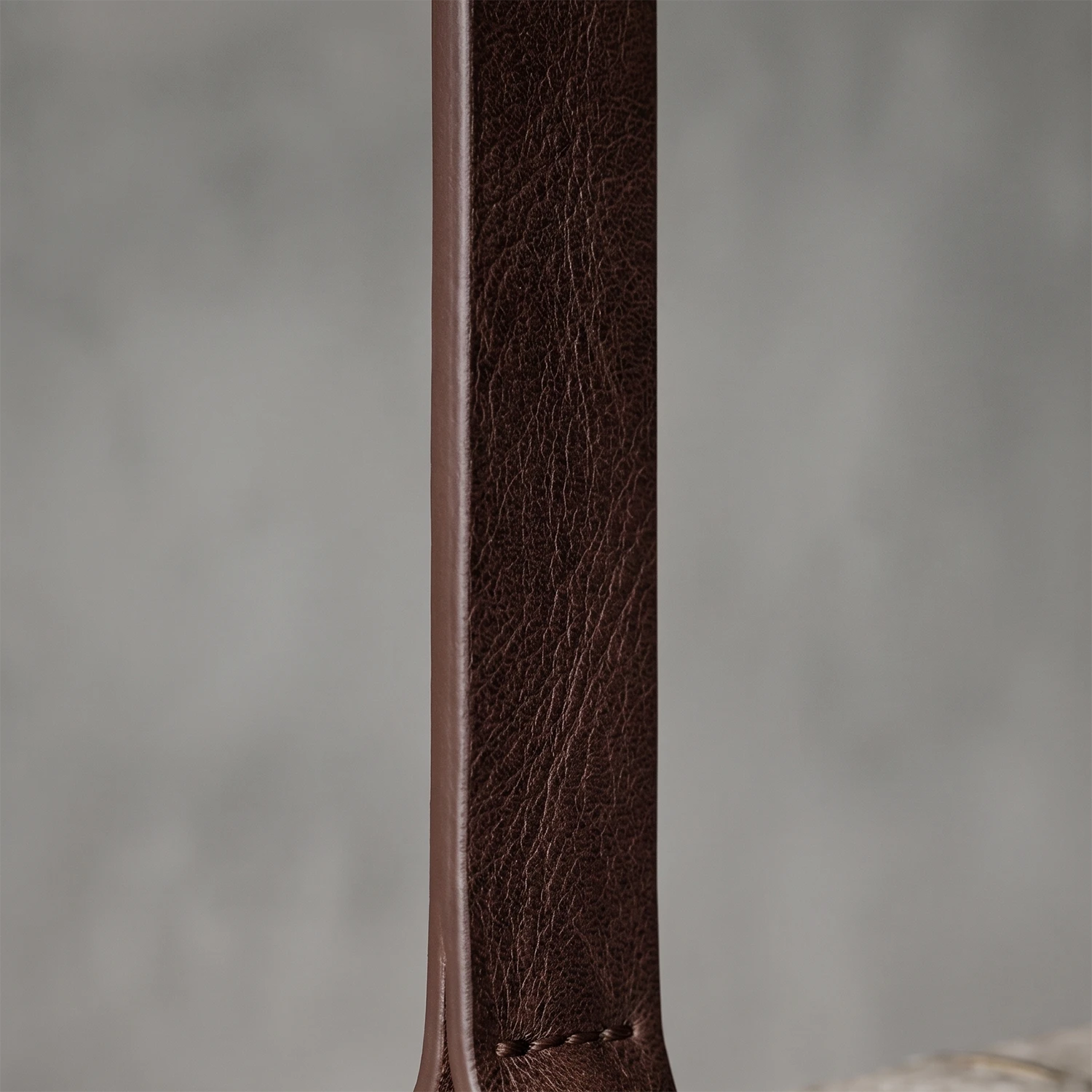 Padana Alabaster Chandelier - Stitched Leather Suspension Strap Macro Shot | HoaiLamp