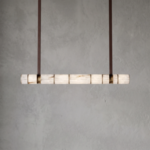 Padana Alabaster Chandelier - Luxury Foyer Console Table Abstract Art | HoaiLamp