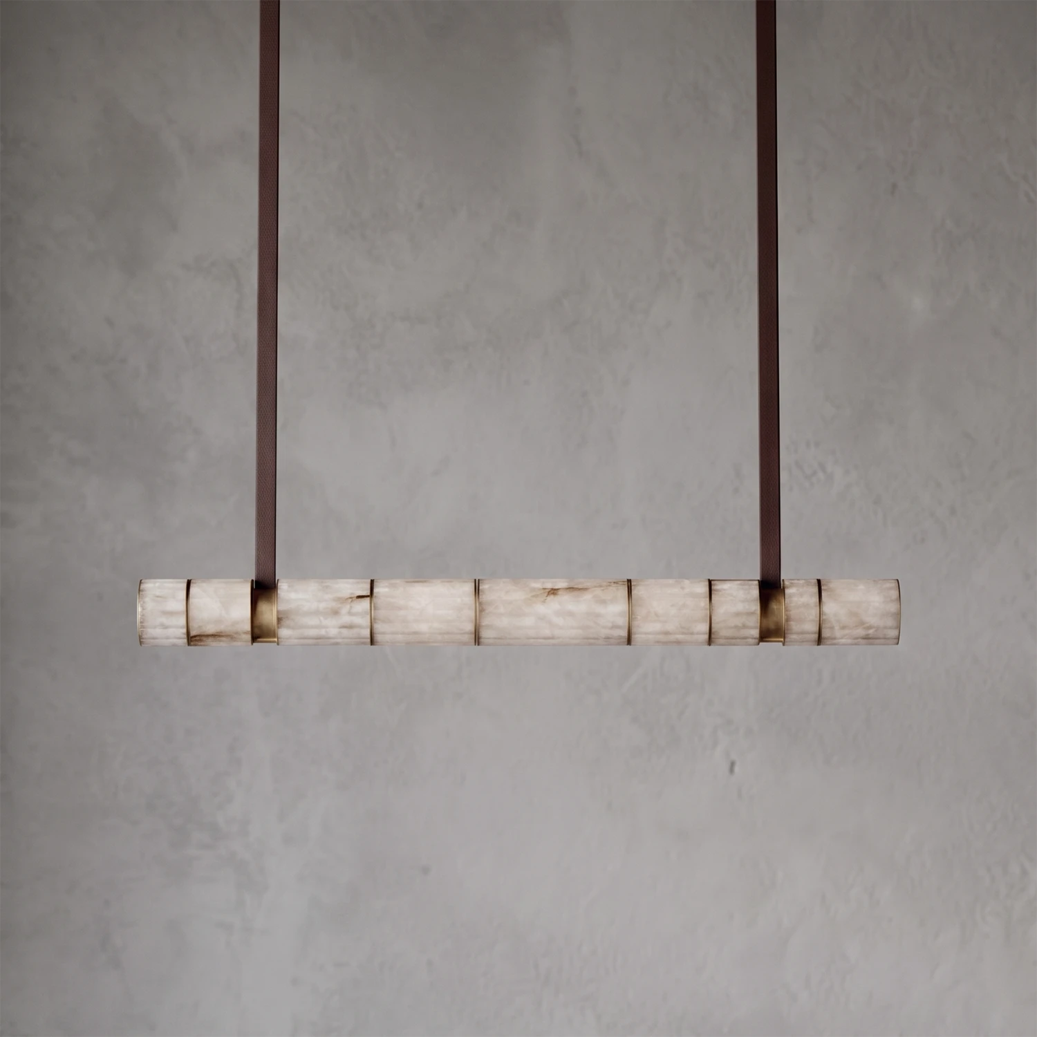 Padana Alabaster Chandelier - Studio Linear Profile Warm Ambient Light | HoaiLamp