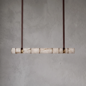 Padana Alabaster Chandelier - Studio Linear Profile Warm Ambient Light | HoaiLamp