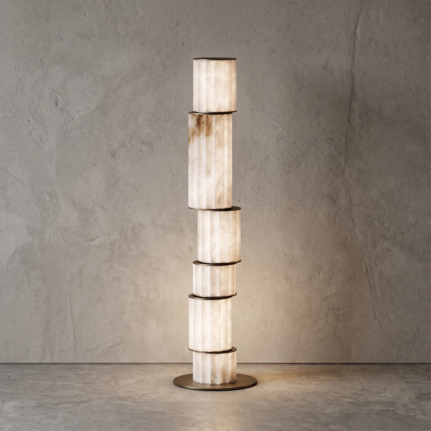 Padana Alabaster Floor Lamp - Warm Ambient Studio Lighting | HoaiLamp