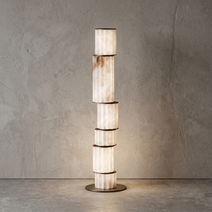 Padana Alabaster Floor Lamp - Warm Ambient Studio Lighting | HoaiLamp