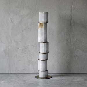 Padana Alabaster Floor Lamp - Unlit Geometric Silhouette | HoaiLamp