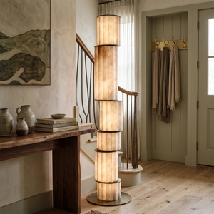 Padana Alabaster Floor Lamp - Entryway Hallway Statement | HoaiLamp