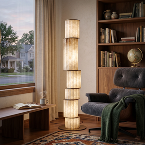 Padana Alabaster Floor Lamp - Cozy Reading Nook Style | HoaiLamp
