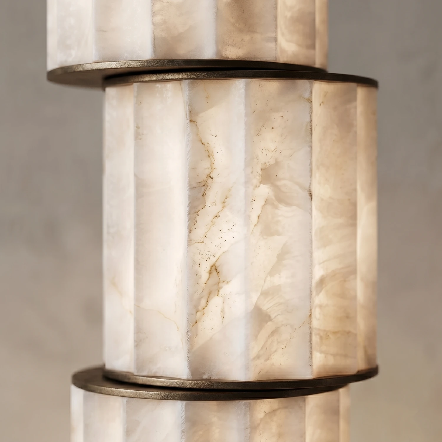 Padana Alabaster Floor Lamp - Translucent Stone Texture Detail | HoaiLamp
