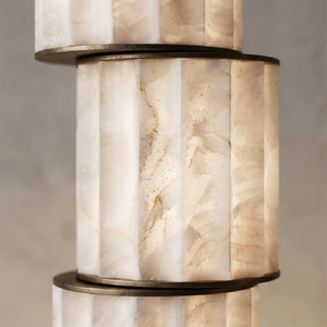 Padana Alabaster Floor Lamp - Translucent Stone Texture Detail | HoaiLamp