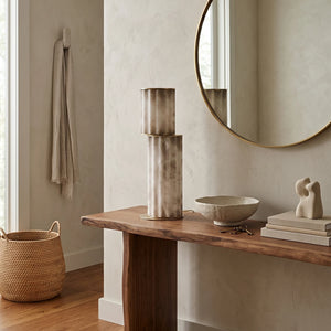 Padana Alabaster Table Lamp - Mid Century Hallway Wooden Sideboard Ceramic Vase | HoaiLamp