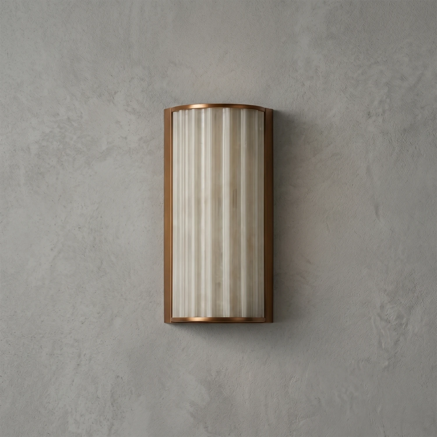 Padana Alabaster Wall Lamp - Studio Grey Concrete Wall Short Unlit Sconce Profile | HoaiLamp