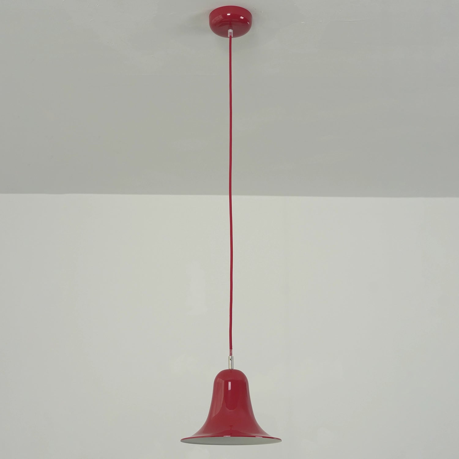 Panton Bell Pendant Lamp - Saturated Crimson Red Monochromatic Fixture Preview | HoaiLamp