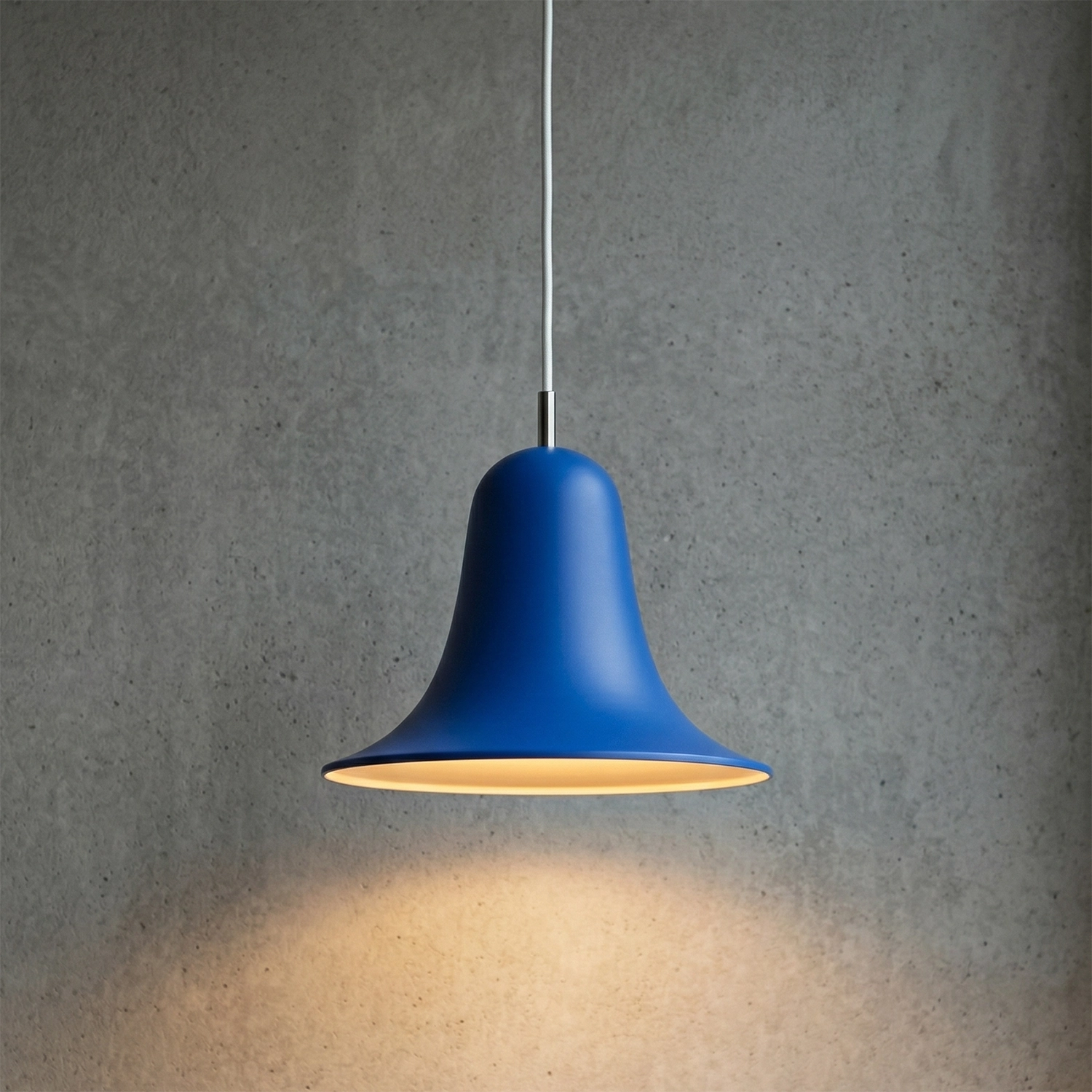 Panton Bell Pendant Lamp - Saturated Ultramarine Blue Contemporary Living Room | HoaiLamp