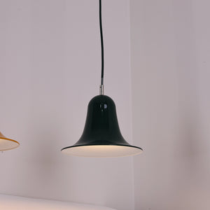 Panton Bell Pendant Lamp - Glossy Dark Forest Green Minimalist Studio Shot | HoaiLamp