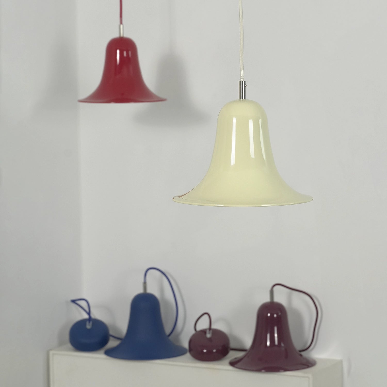 Panton Bell Pendant Lamp - Multi-Color Exhibition Display Geometric Corner | HoaiLamp