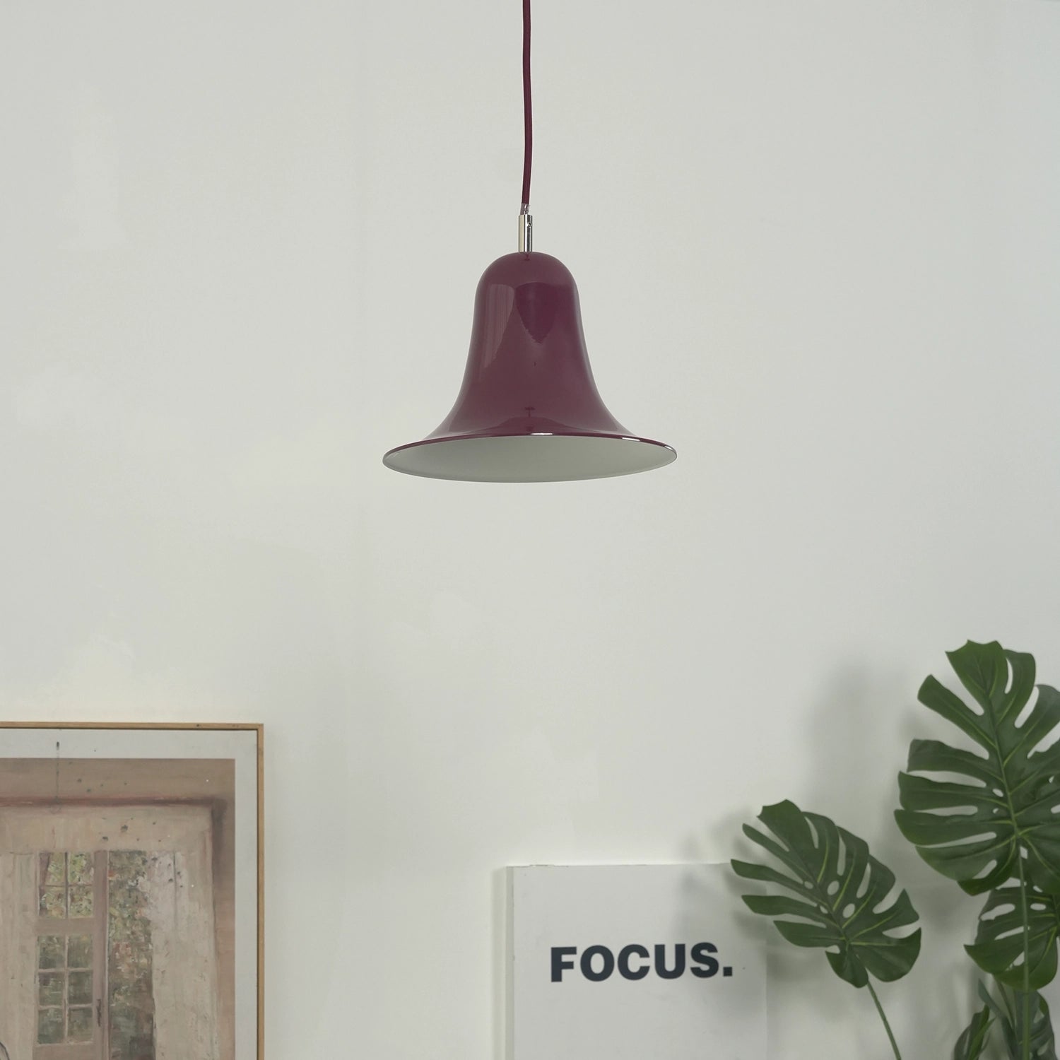 Panton Bell Pendant Lamp - Unique Deep Plum Purple Botanical Indoor Garden Corner | HoaiLamp