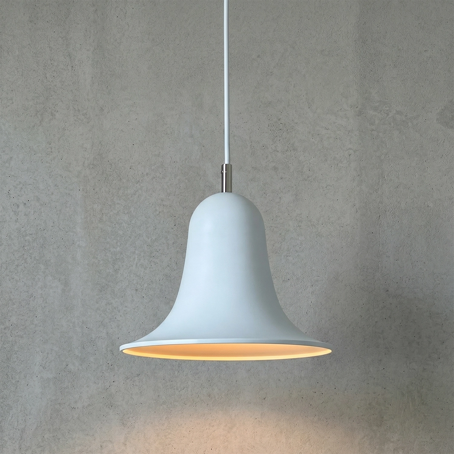 Panton Bell Pendant Lamp - Classic Matte White Pure Clean Silhouette Display | HoaiLamp