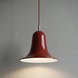 Panton Bell Pendant Lamp - Terracotta Brick Red Warm Earthy Tone Concrete | HoaiLamp