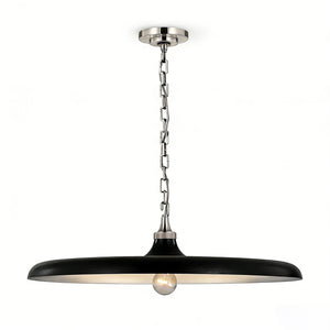 Piatello Pendant Light - Sleek Black Ellipse Form | HoaiLamp
