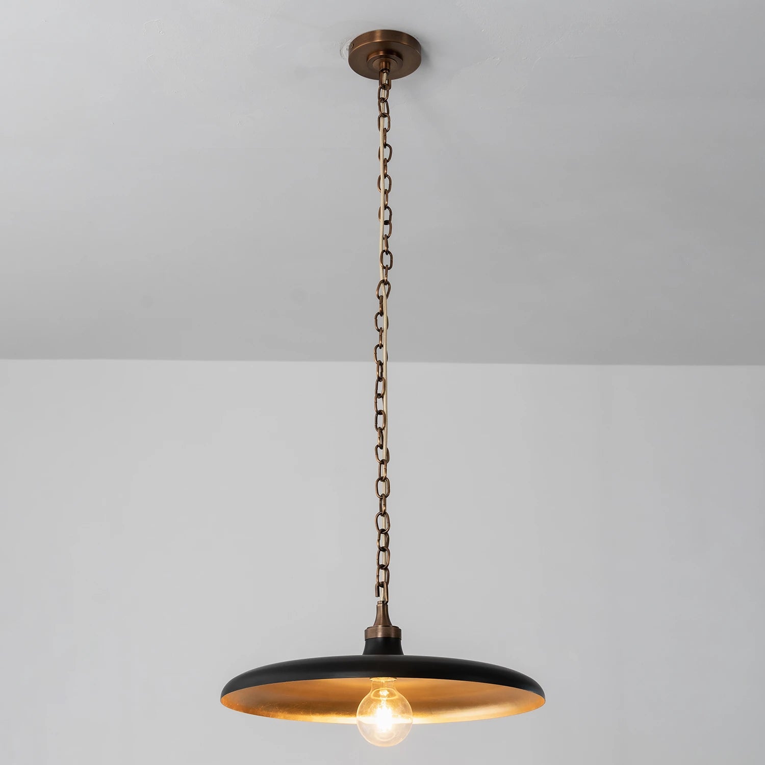 Piatello Pendant Light - Industrial Chain & Brass Detail | HoaiLamp