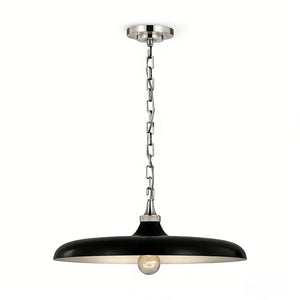 Piatello Pendant Light - High-Contrast Black & Steel View | HoaiLamp