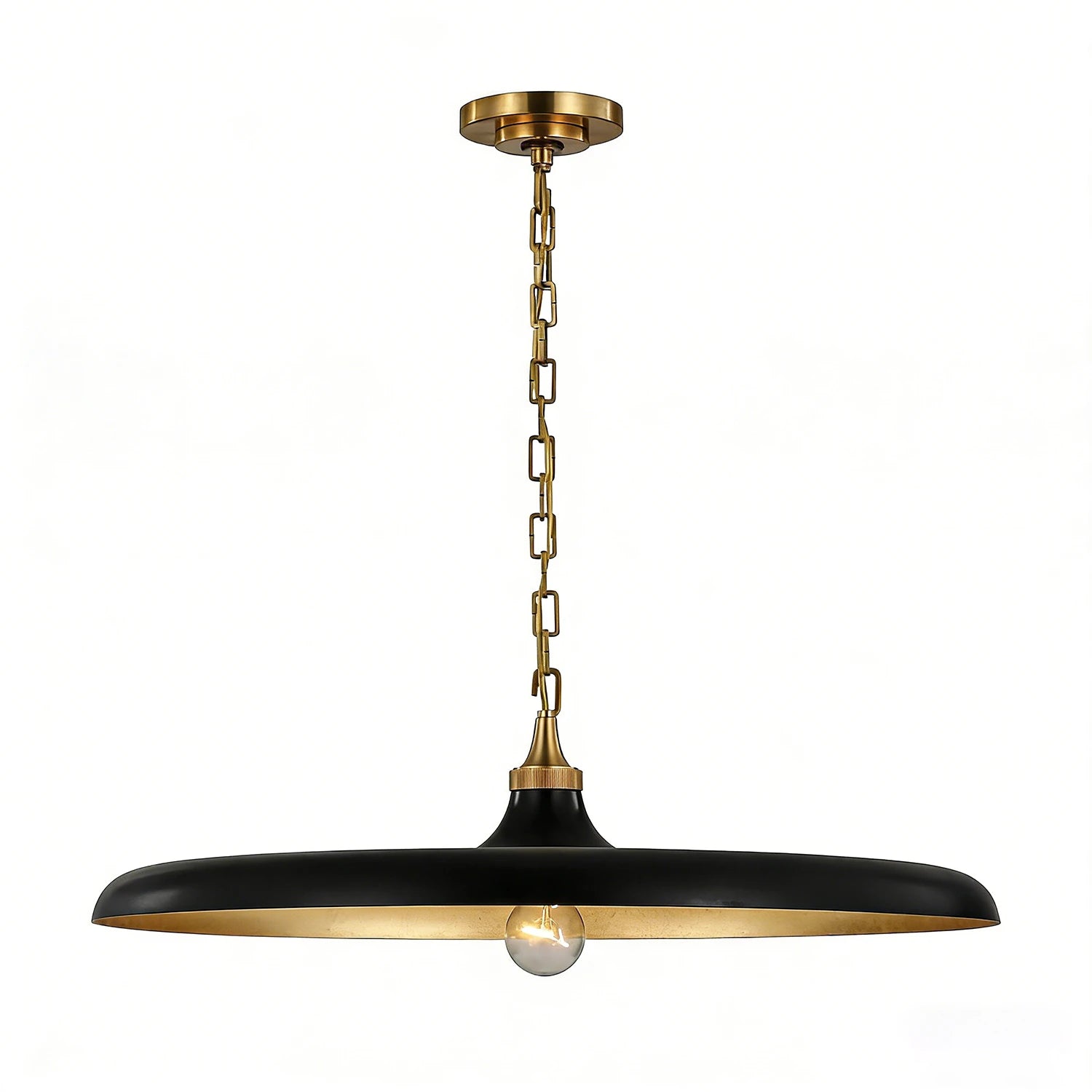 Piatello Pendant Light - Mid-Century Modern Black Profile | HoaiLamp