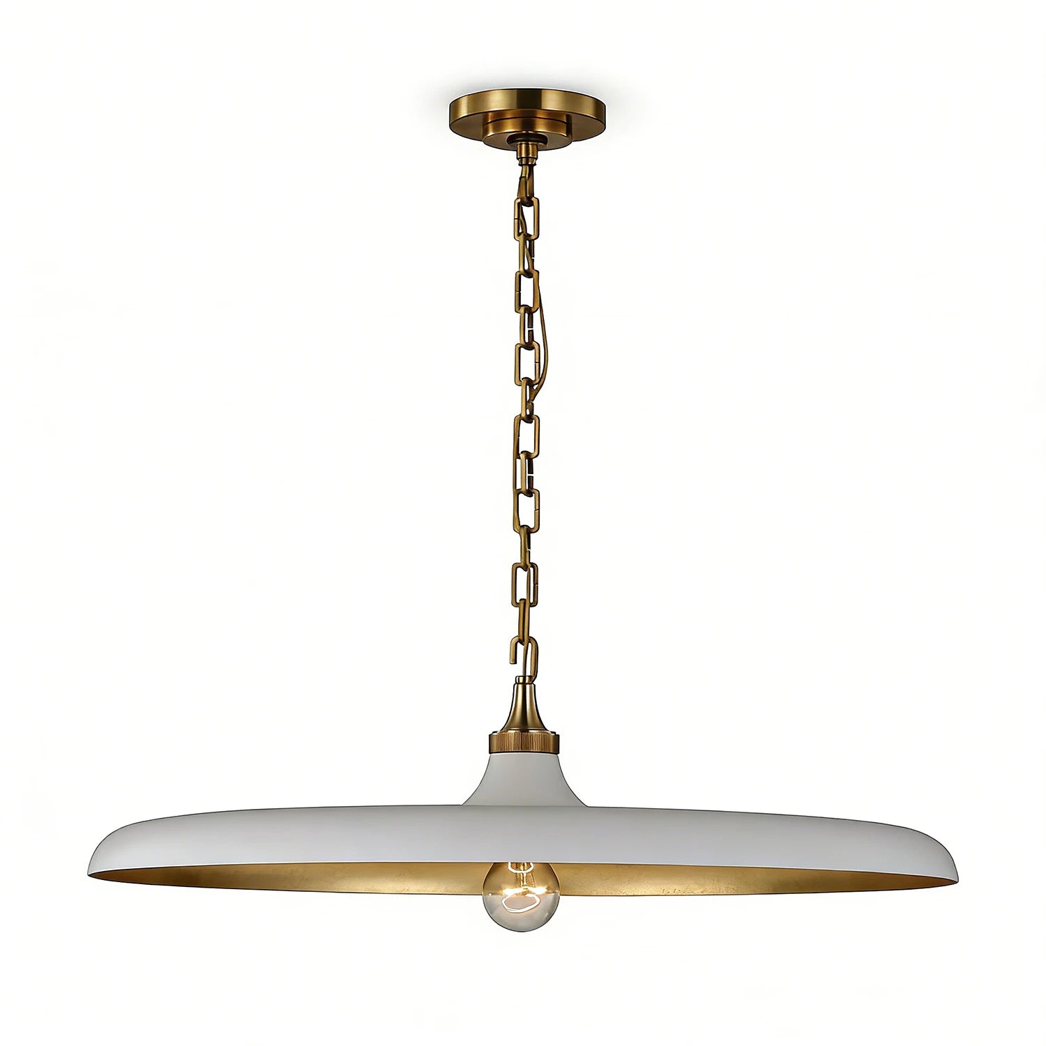 Piatello Pendant Light - Wide Aperture White Silhouette | HoaiLamp