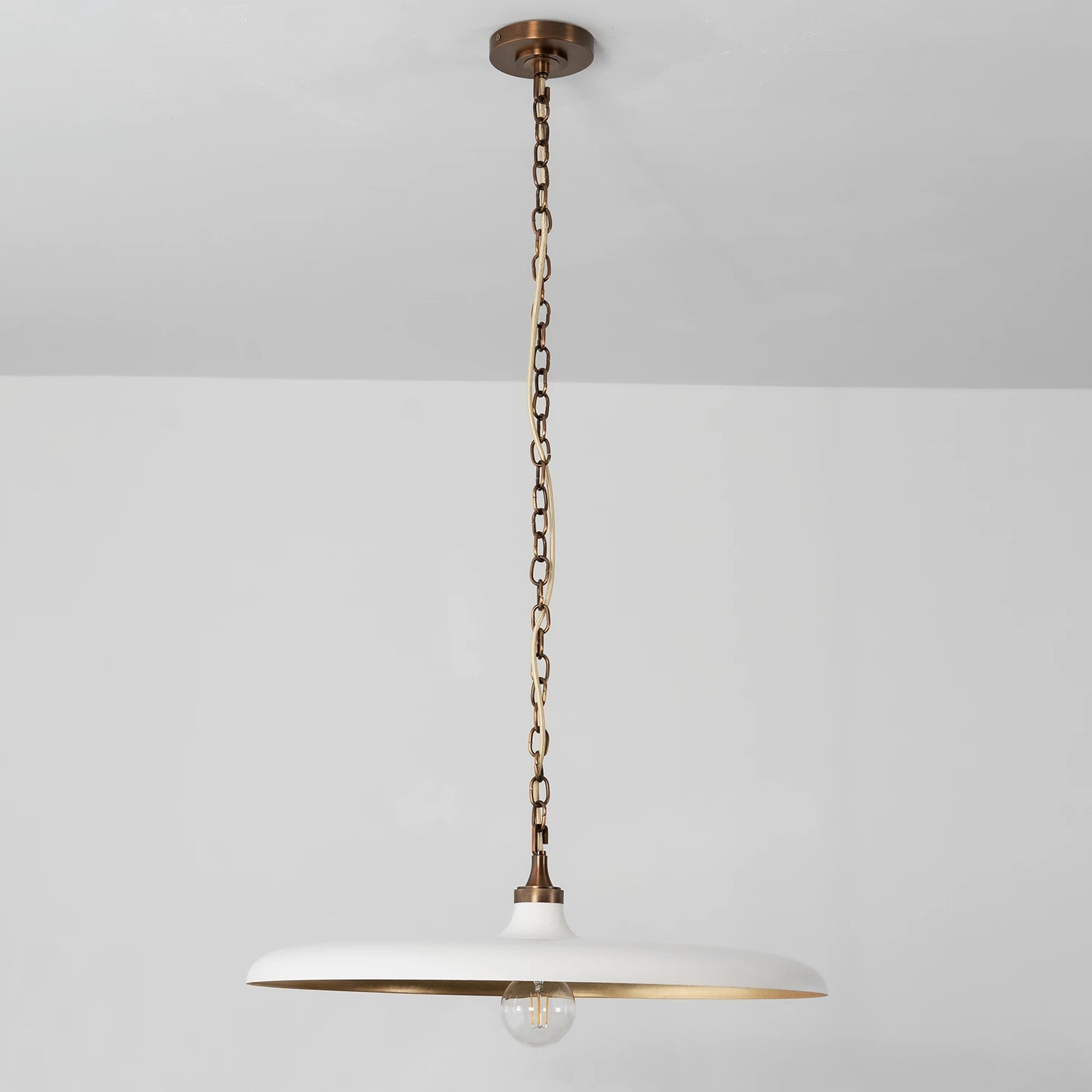 Piatello Pendant Light - Neutral Grey Disc Silhouette | HoaiLamp
