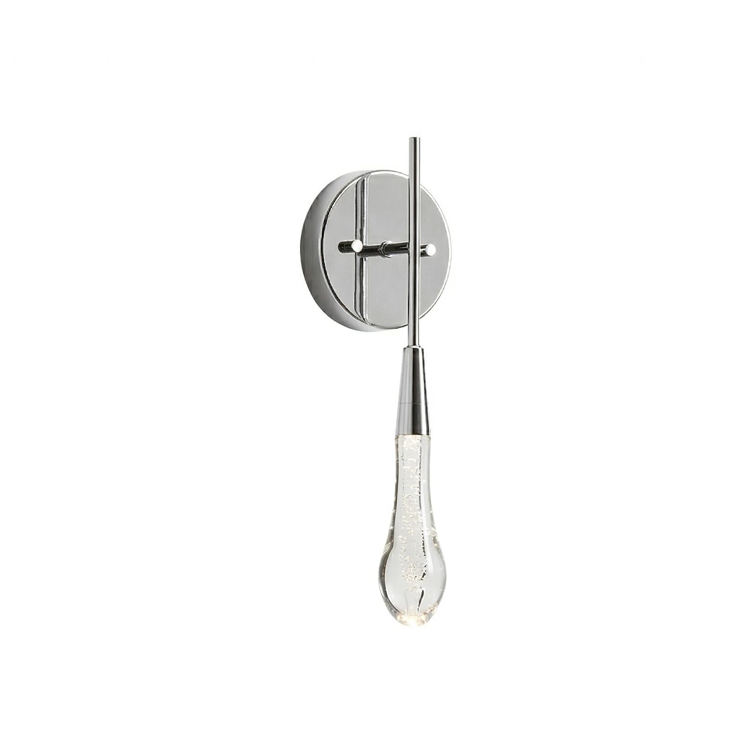 Raindrop Glass Solitaire - Chrome Silver Studio Profile | HoaiLamp
