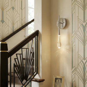 Raindrop Glass Solitaire - Sophisticated Stairwell Lighting | HoaiLamp