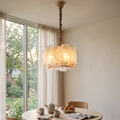 Rainer Shingled Alabaster Drum Chandelier