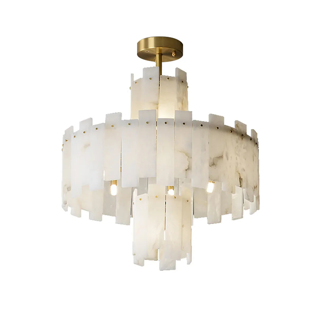 Rectangle Alabaster Irregular Chandelier