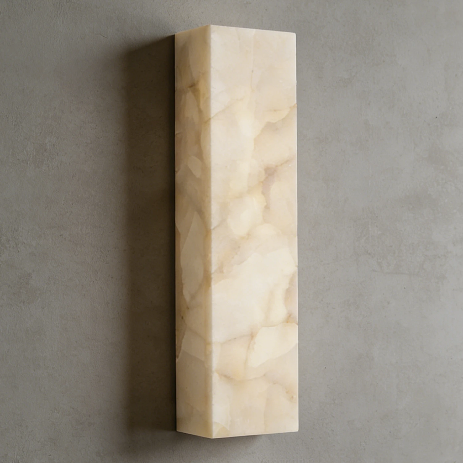 Rectangular Alabaster Wall Light - Extra Tall Sleek Vertical Column | HoaiLamp