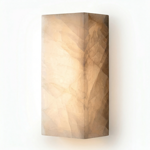 Rectangular Alabaster Wall Light - Compact Wide Rectangular Silhouette | HoaiLamp