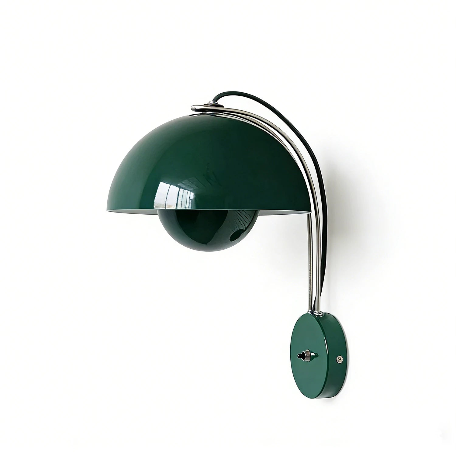 Flower Bud Wall Lamp - Deep Forest Green Retro Silhouette | HoaiLamp