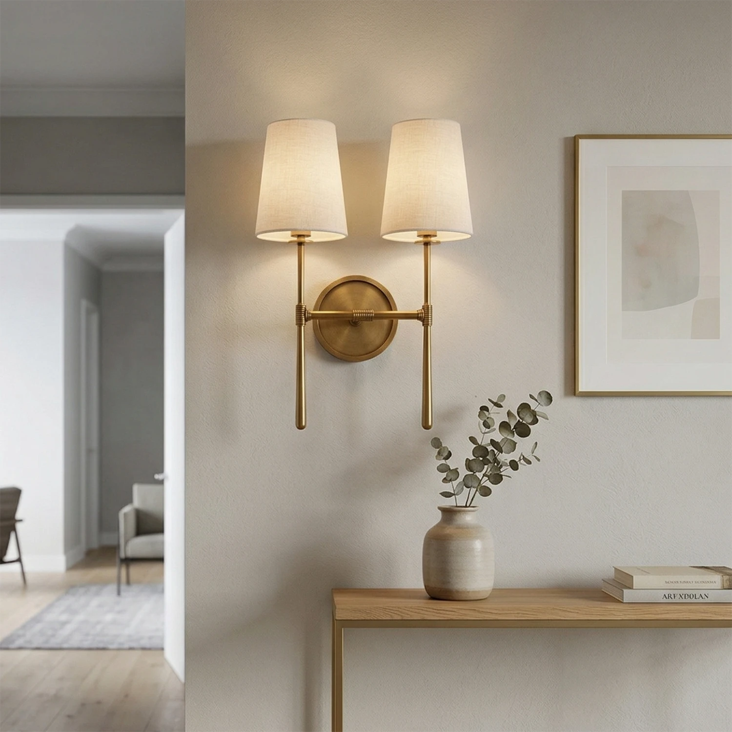Rhoades 2-Light Wall Sconce - Living Room Fireplace  | HoaiLamp