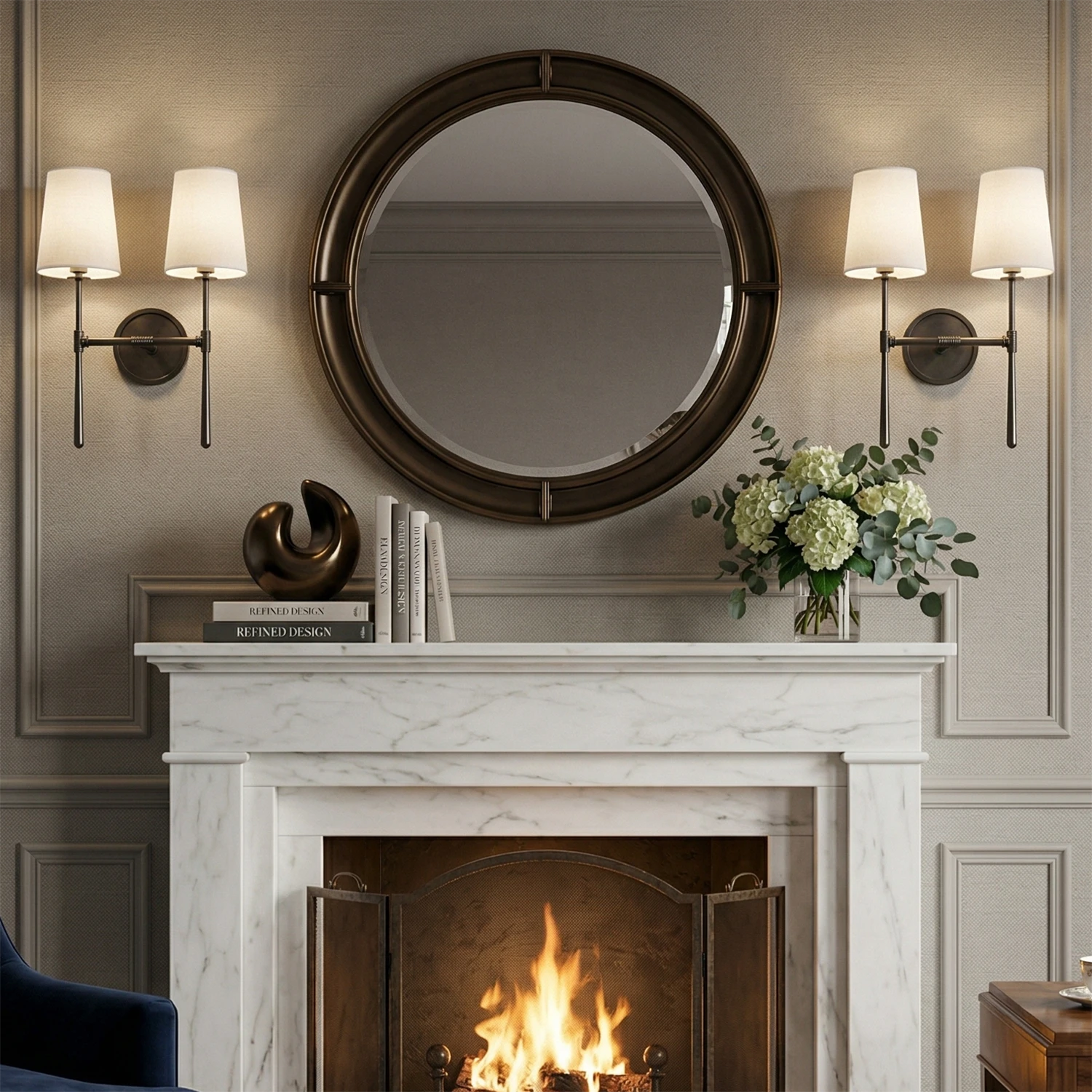 Rhoades Wall Sconce - Sophisticated Living Room Fireplace | HoaiLamp