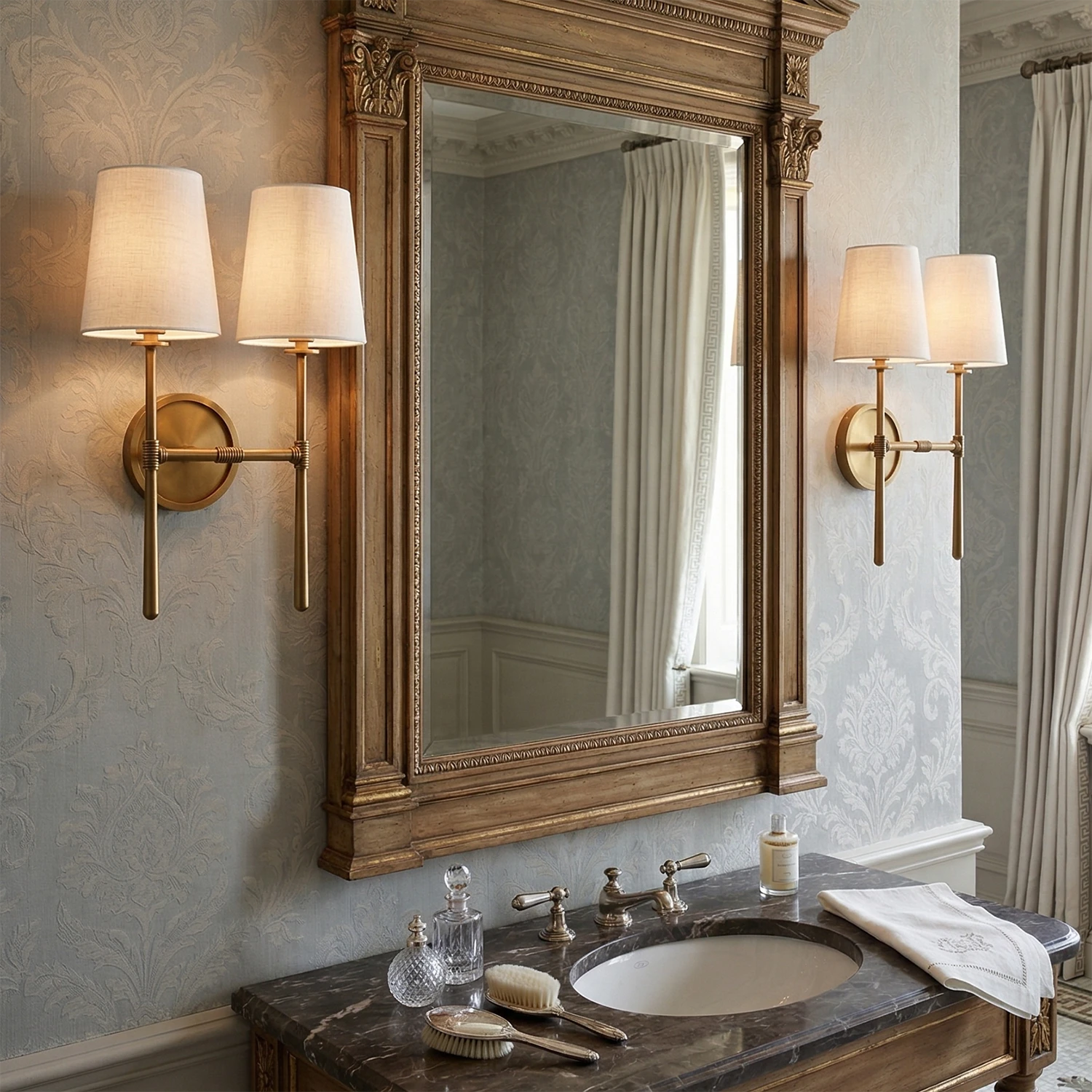Rhoades Wall Sconce - Classic Bathroom Vanity Illumination | HoaiLamp